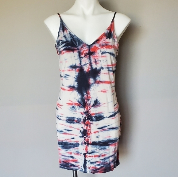 YFB Young Fabulous & Broke Mini Slip Dress in Denim/Replica Wash - Picture 3 of 9